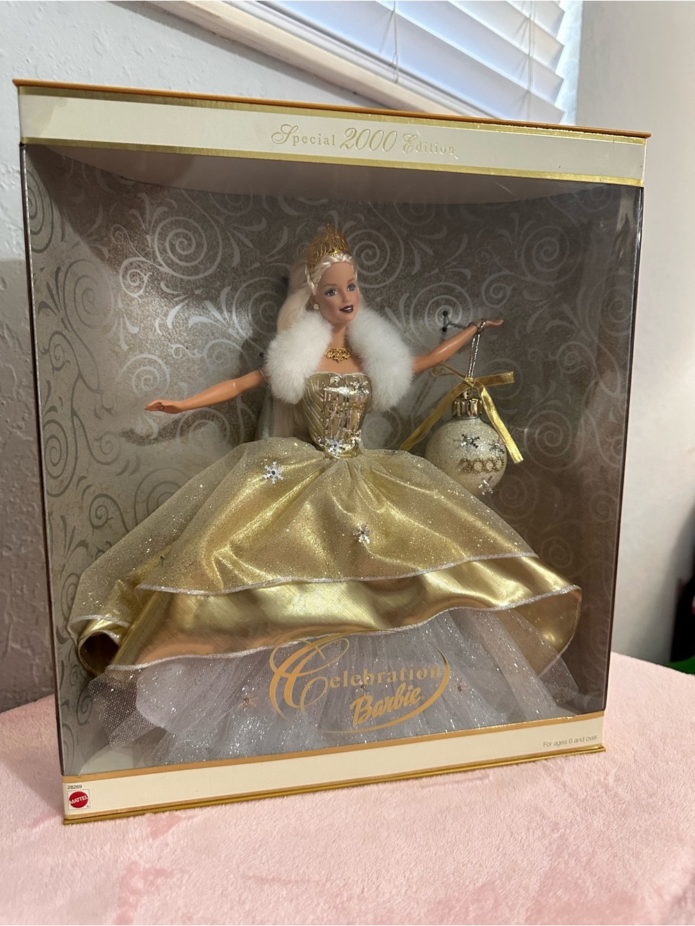 Barbie Gold Celebration Holiday Decor Doll in Shimmering White Accents